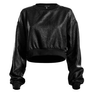 Cropped Oversized Sweater – Warm Boxy Knit, Streetwear Minimalist Look